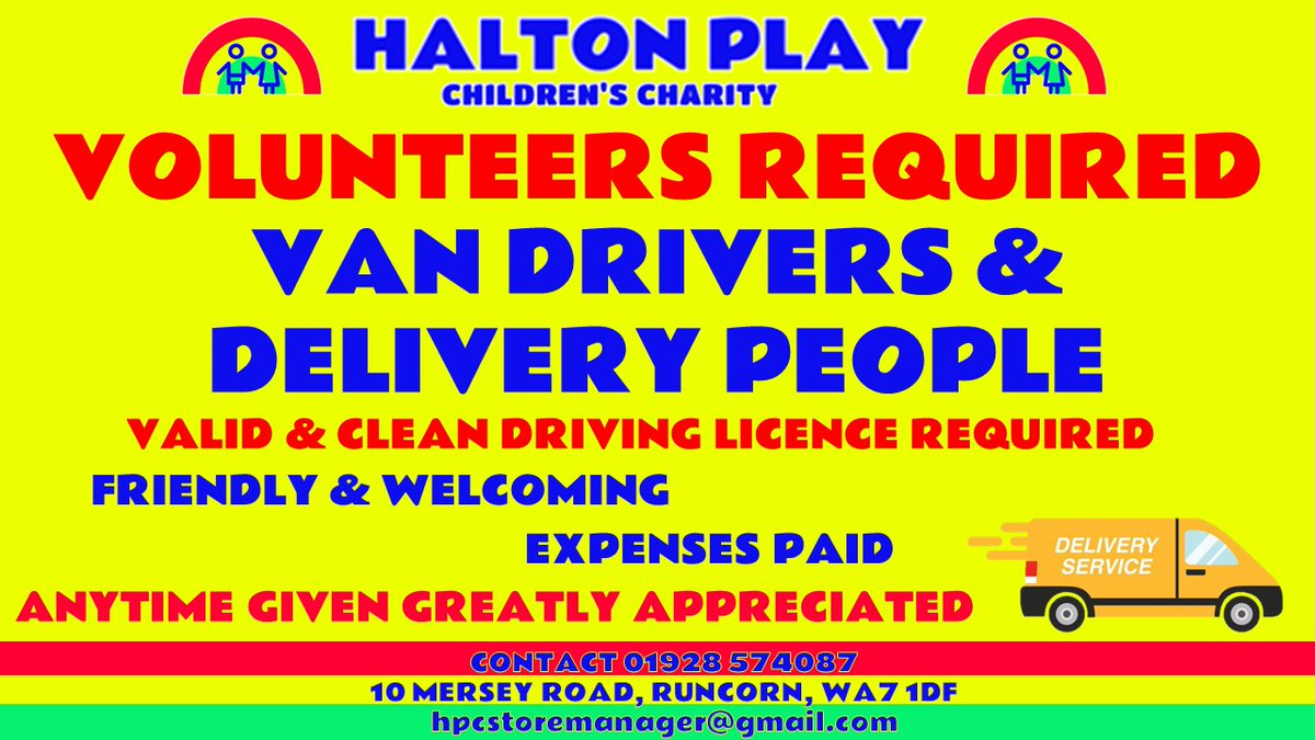 We are looking for volunteer van drivers for our delivery and collections team, can you help?