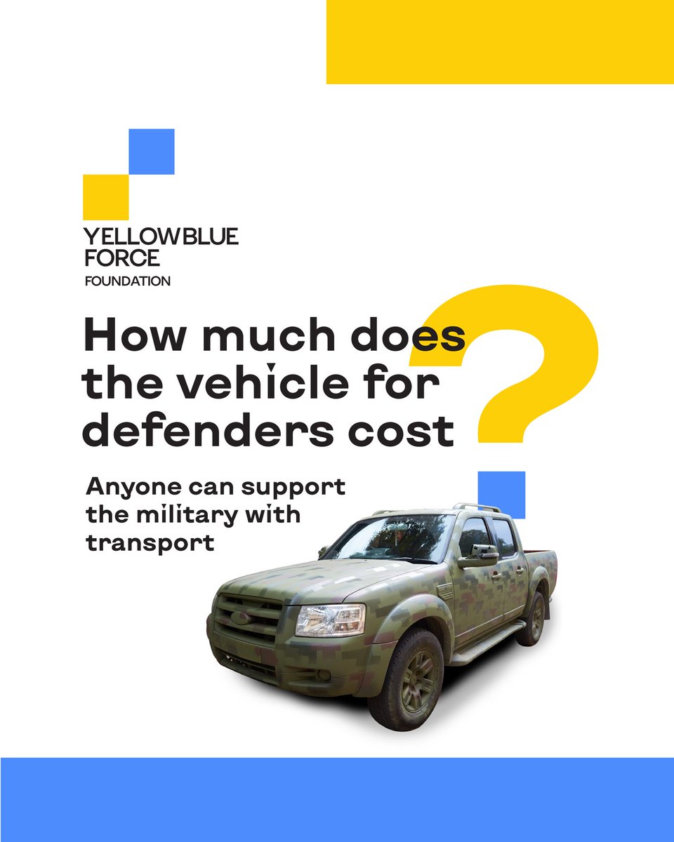 YellowBlueForce's tweet photo. 💸 Cars are expendable for wars. Often, the duration of their "life" is up to two weeks.
How can you support our defenders with transport? Read here👉 https://t.co/BeeibTZAjg https://t.co/cxMp89yqad