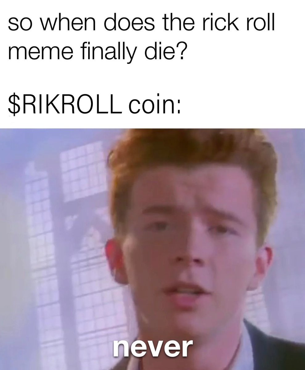 RikrollCoin's tweet photo. never gonna give u up, never gonna let u down, never gonna say goodbye 🫵

#RIKROLLers reply with your favorite RICKROLL GIF in the comments! https://t.co/gXYXudyu1q