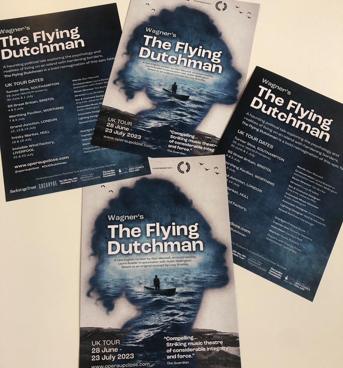 MobiusDist's tweet photo. Beautiful designs for @operaupclose upcoming Flying Dutchman 🌊 Excited to be spreading the word about this bold adaptation - it's new, it's beautiful, it has so much to say! #OUCDutchman https://t.co/4uGBsaUNZg