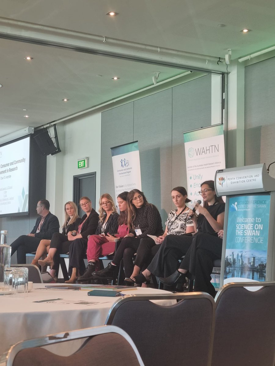 AshaBowen's tweet photo. Great to see our Kooolunga Moorditj Healthy Skin team presenting with consumers on the power of partnership with community in research. Great work Bernie, Jacinta and Larissa in your talk and panel #SOTS2023 @WAHTN1 @telethonkids @WCVID @UWAresearch https://t.co/Yypn5r7zQt