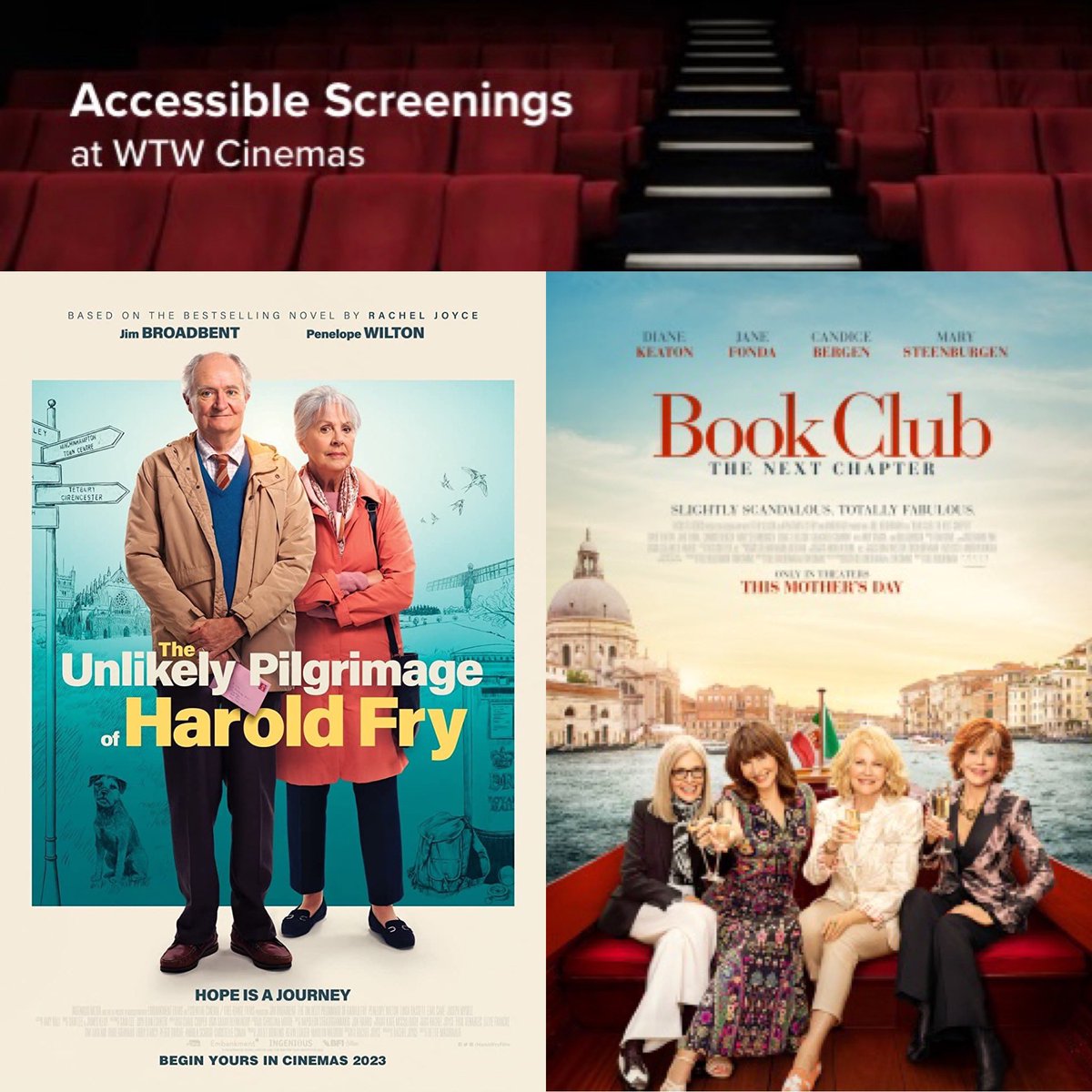 WTW_PlazaTruro's tweet photo. Subtitled Screenings!
Our subtitled screenings include BOOK CLUB 2: THE NEXT CHAPTER (12A) & THE UNLIKELY PILGRIMAGE OF HAROLD FRY (12A)…
🎟️Book NOW! https://t.co/dckqHUUXFs
#subtitledscreening https://t.co/1wcwQNUTFm