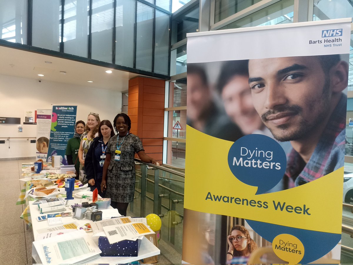 Dying matters awareness week, raising awareness of bereavement in the workplace. Join us for cake, Stepney way atrium until 2pm!!