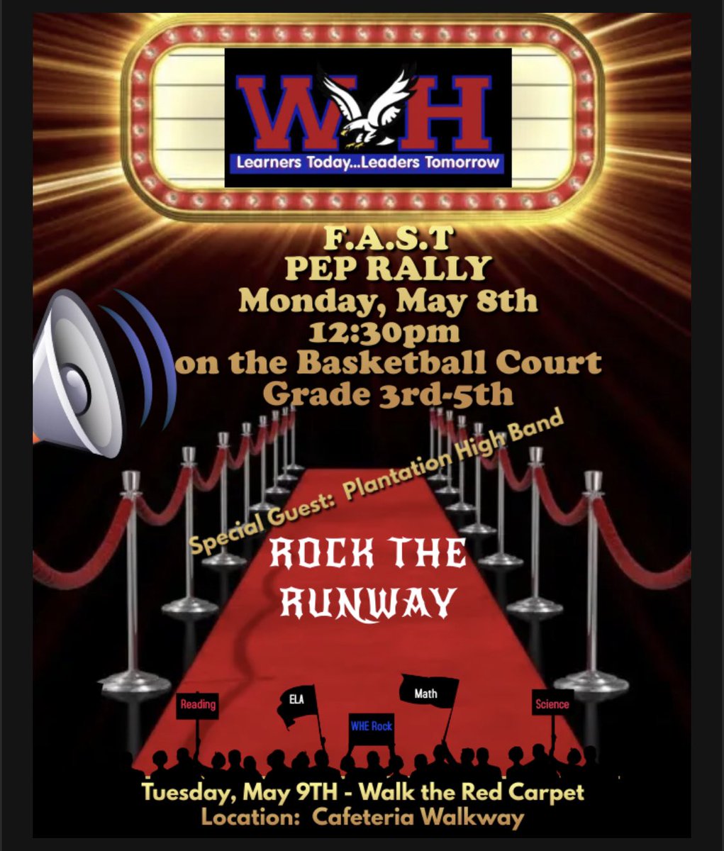 WHElementary's tweet image. WHE scholars Rocked the Runway to kickoff our end of the year testing! Our scholars are going to rock their tests! @WHEPrincipal @BcpsCentral_ #testMotivation #runway #youGotThis