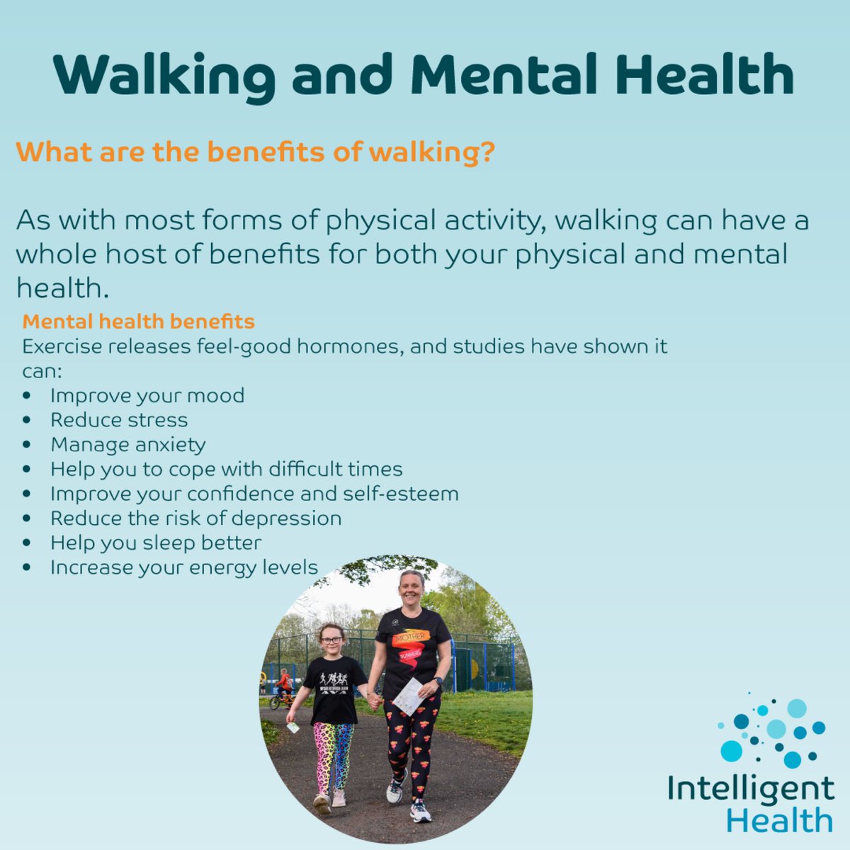 Walking is great for your physical and mental health. Why not go for a walk today and explore a new route?!