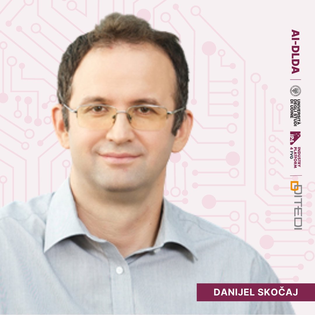 DITEDIcluster's tweet photo. INTERNATIONAL SPEAKERS ANNOUNCEMENT📣 Professor 𝐃𝐚𝐧𝐢𝐣𝐞𝐥 𝐒𝐤𝐨č𝐚𝐣 from the University of Ljubljana will join 𝗔𝗜-𝗗𝗟𝗗𝗔 𝟮𝟬𝟮𝟯

𝗔𝗜-𝗗𝗟𝗗𝗔 is organized by @uniud, @ip4fvg and #ditedi ICT Cluster
https://t.co/V8spYwlCPS 
#aidlda2023 #internationalsummerschool #AI https://t.co/4mtTObudMy