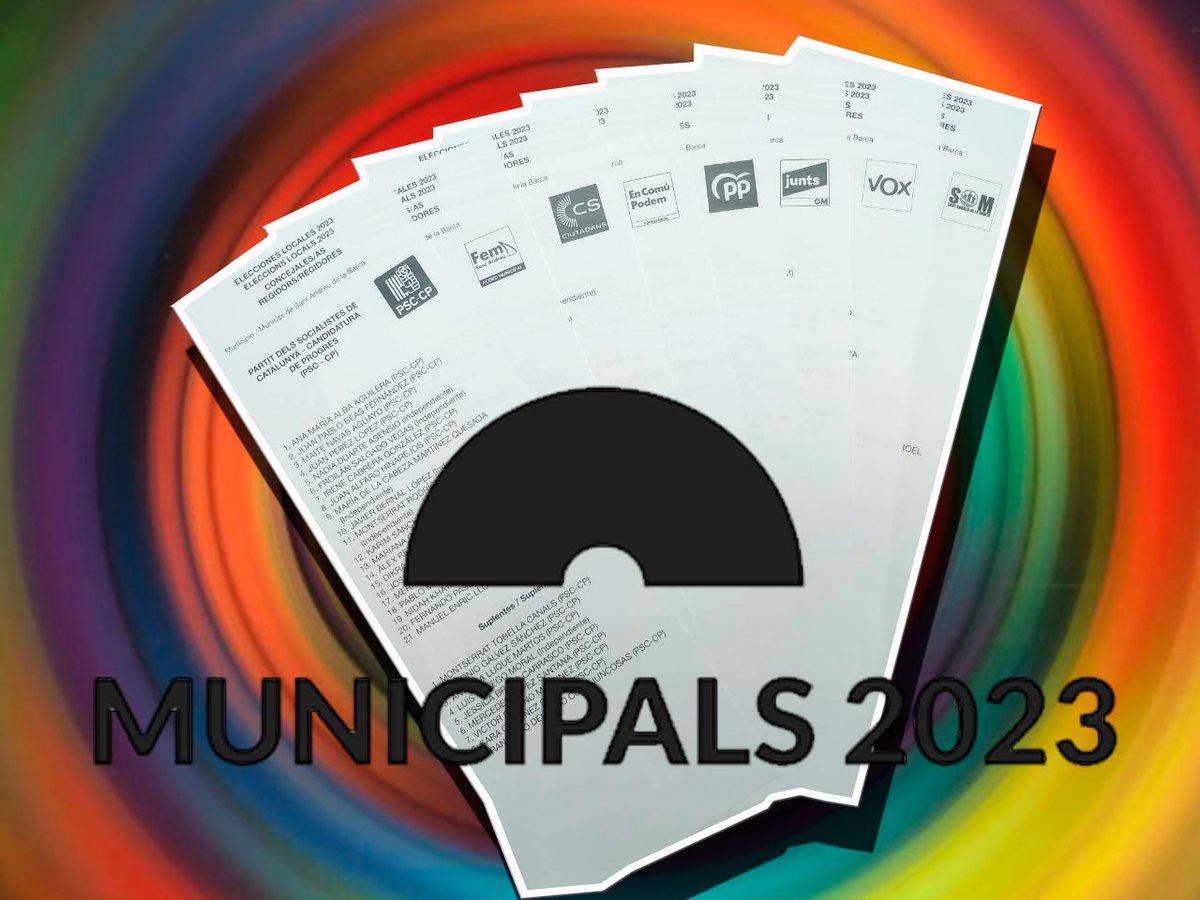 santandreutv's tweet photo. SANT ANDREU TV INFORMA
Aquestes seran les paperetes electorals de Sant Andreu pel 28 de Maig
👇Aquí les pots veure👇
https://t.co/1Z0xKkTZ0t https://t.co/VxZWf3SS1S