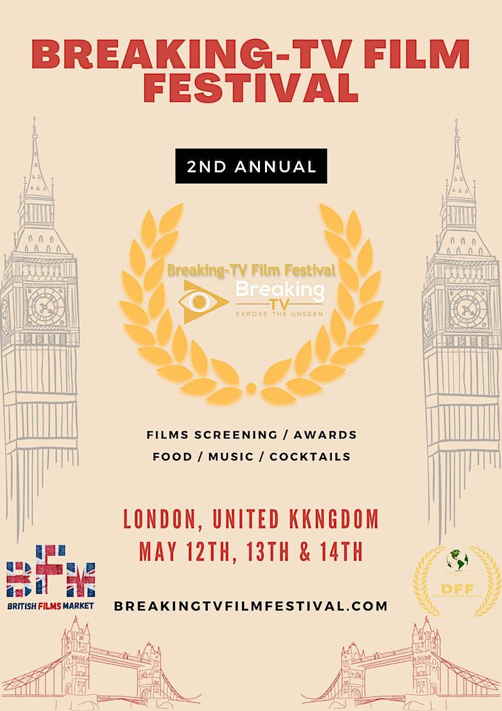 UK FILM NETWORK CEO Douglas McFarlane, was delighted to have been asked to judge this weekend's BREAKING-TV FILM FESTIVAL. The quality of films submitted was high, so get yourself along this weekend to Kensington. There’s a black tie awards dinner too. breakingtvfilmfestival.com