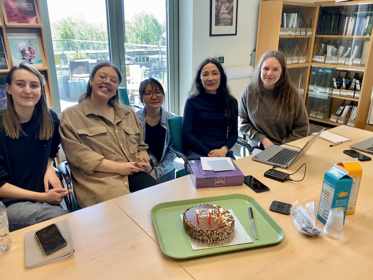 Celebrating TS’s birthday at our weekly lab meeting 🎂🎉🎊🍾