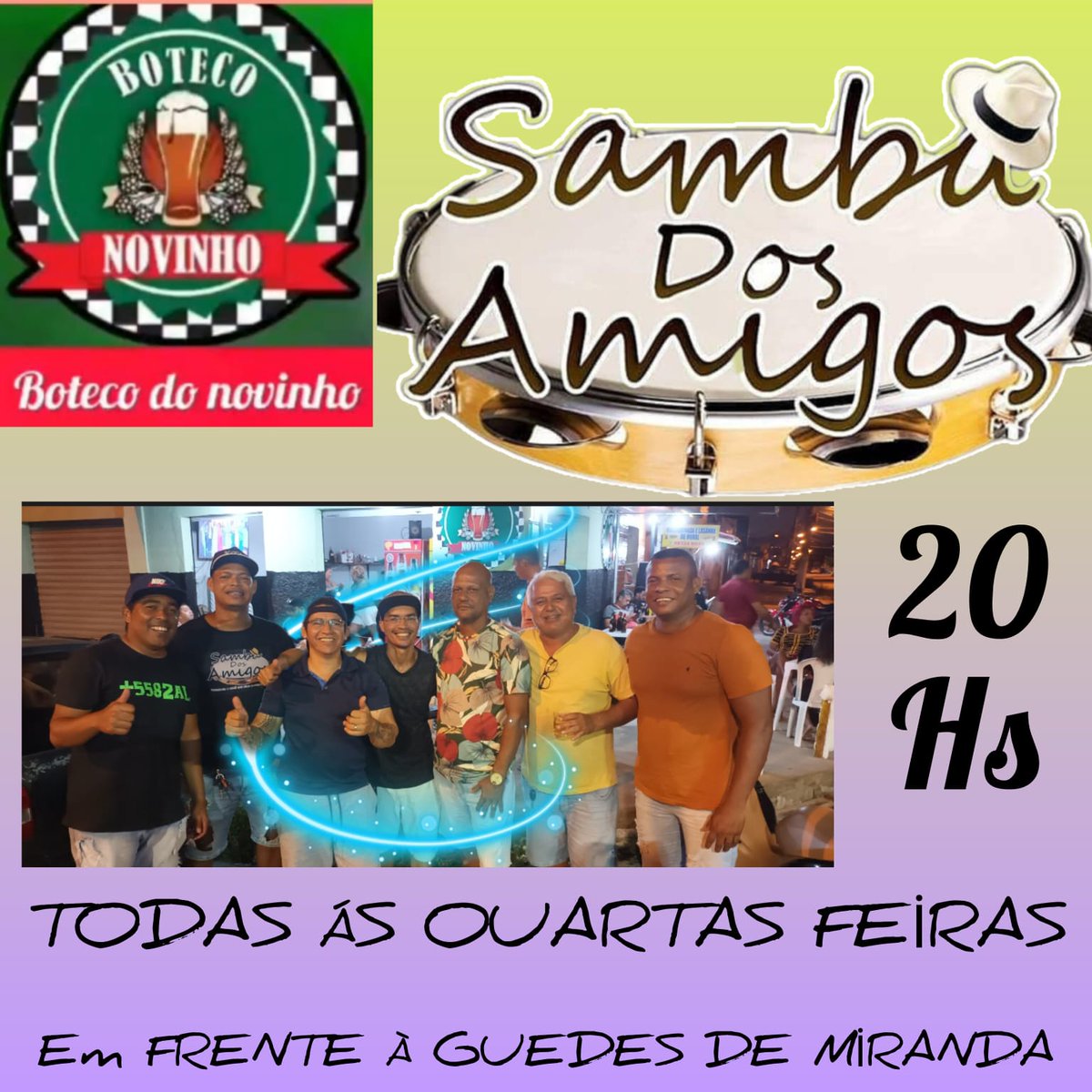 CocaoSamba_1981's tweet image. Alô Alô Bateria...
Hj tem Samba dos Amigos no boteco do novinho à partir das 20hrs em frente a praça Guedes de Miranda na ponta grossa!!!
#SambaDaMelhorQualidade
#SambaDosAmigos
#BotecoDoNobinho
🎙️🎧🪕🎷🪘🪘🪘
