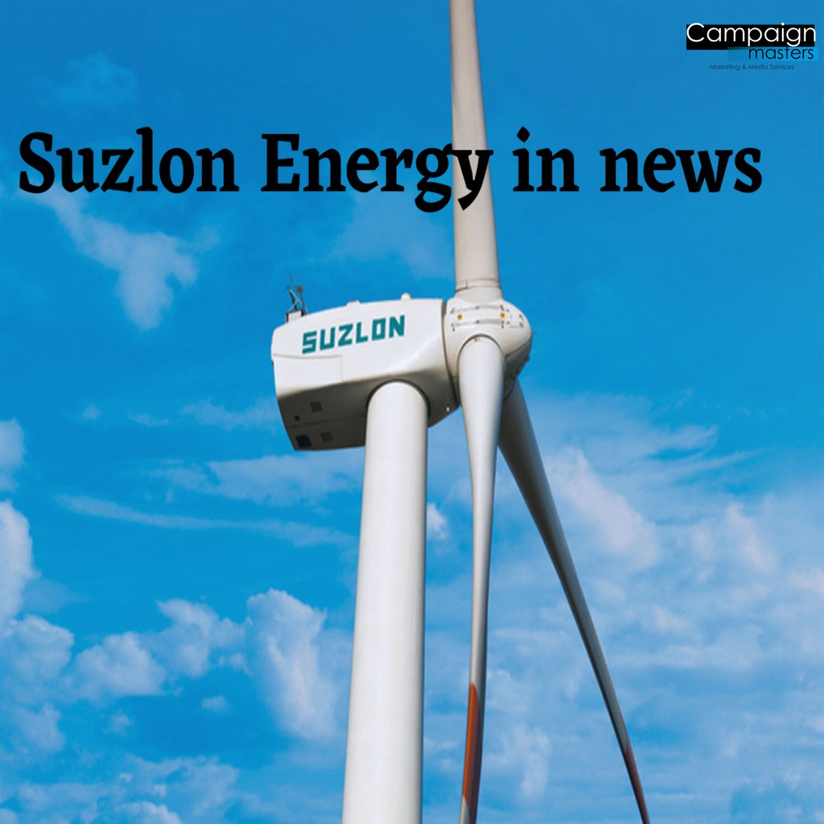 MastersCampaign's tweet photo. Suzlon Energy in news

Reporting profit after 5 years, Suzlon energy is back in news. Now it is said that Suzlon is raising Rs 2000 cr by selling non convertible debt instruments to prepay its term debt. 
Let’s watch the development!

#suzlon https://t.co/HOTkdBIh7h