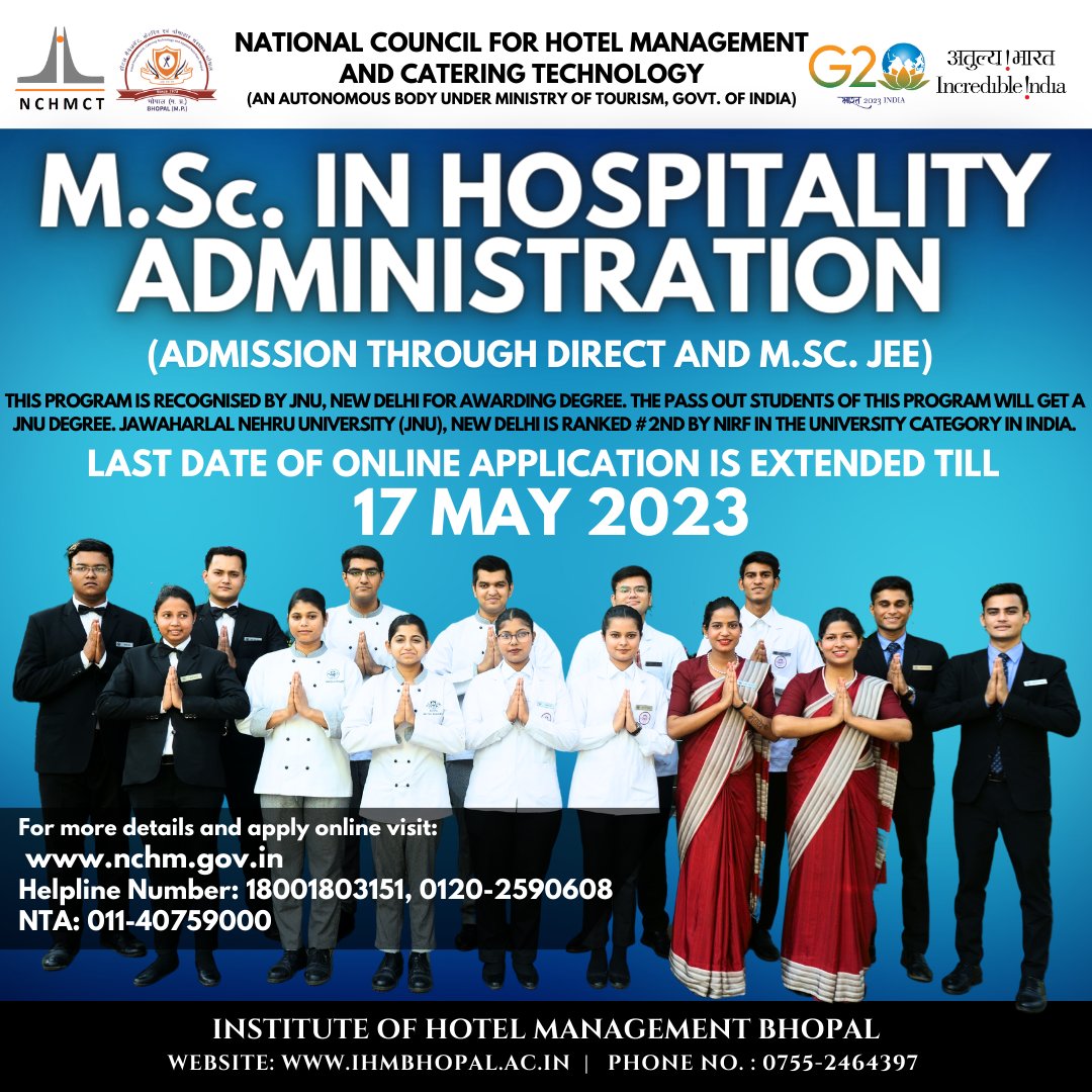 Admission alert 📷📷 Masters in Hospitality Administration.