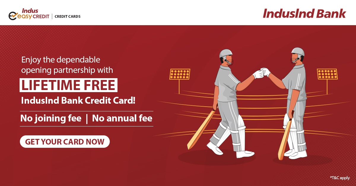 MyIndusIndBank's tweet photo. Score big on savings with the winning partnership of zero joining and zero annual fee🏏🏆! Get LIFETIME FREE IndusInd Bank Credit Card NOW.
Apply Now: https://t.co/pTR9Zn0T1d
#IndusIndBank #CreditCard #IndusEasyCredit #LifeTimeFree #Funds https://t.co/4dTX9Yyn9Y