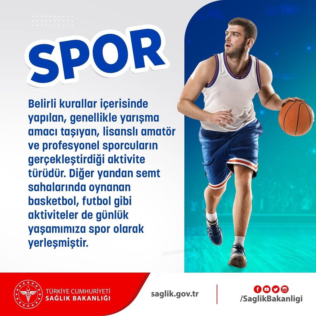 - Fiziksel Aktivite
- Egzersiz
- Spor
nedir? 👇
Detaylı bilgi için bit.ly/3nNe1Gm linkinde yer alan Türkiye Fiziksel Aktivite Rehberi’ni inceleyebilirsiniz.
#SağlıkİçinHareketEtGünü