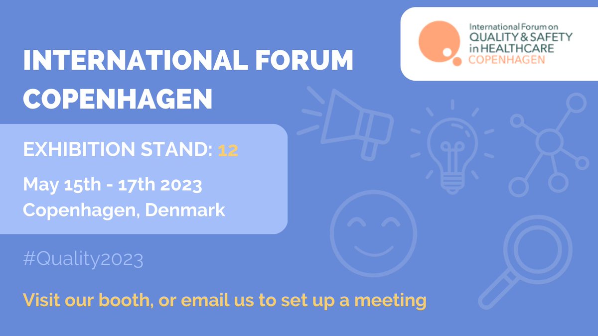 ImproveWell (@improvewelluk) on Twitter photo <a href="/QualityForum/">Quality Forum</a> 2023 is fast approaching, and we are delighted to be attending!
Come and meet us at exhibition stand 12!
#EngageToImprove #Quality2023 <a href="/QualityForum/">Quality Forum</a> 2023 is fast approaching, and we are delighted to be attending!
Come and meet us at exhibition stand 12!
#EngageToImprove #Quality2023