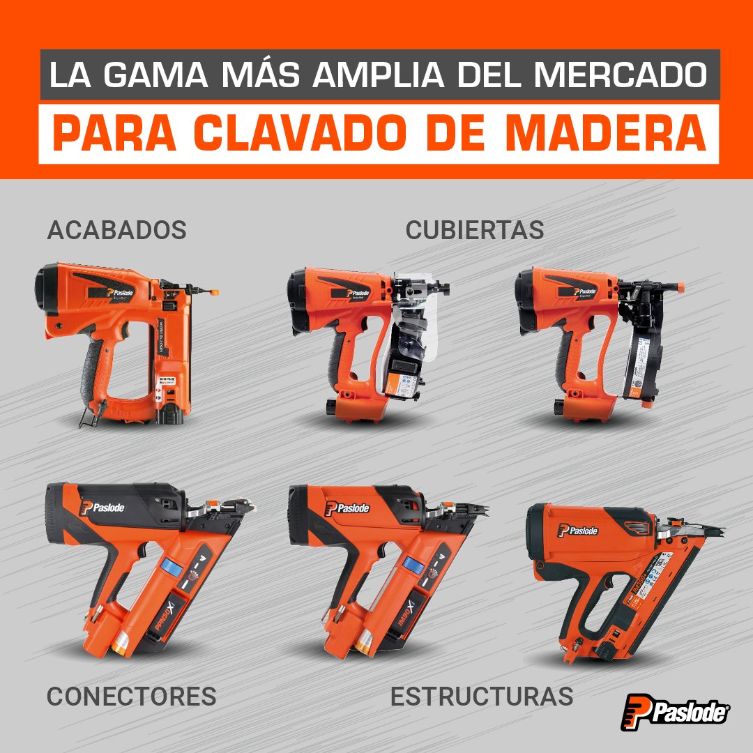 👍La clavadora a gas PASLODE PPN50Xi es la solución perfecta para fijar conectores metálicos para madera.
gama de clavos en tiras de papel de 35 a 50 mm.
¡Clava con precisión y rapidez para obtener unos resultados profesionales!

#NeverStopBuilding #Paslode #clavadora #madera