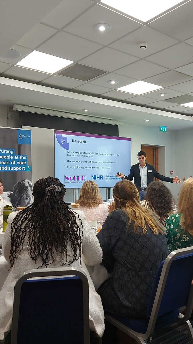 Nuno Santos Lopes from <a href="/NGHHammerson/">NightingaleHammerson</a> talking about the 14 research studies his care homes are involved and how he set up a care home research forum. <a href="/skillsforcare/">Skills for Care</a> 'Celebrating Nurses in social care'  #WeAreSocialCareNursing