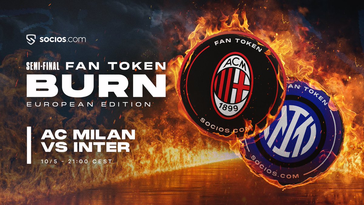 Socios derby 🚀 Milan derby 🇮🇹 #UCL semi-final 🏆 How do we make it even bigger……? 🔥👇 #theBURN #MilanInter