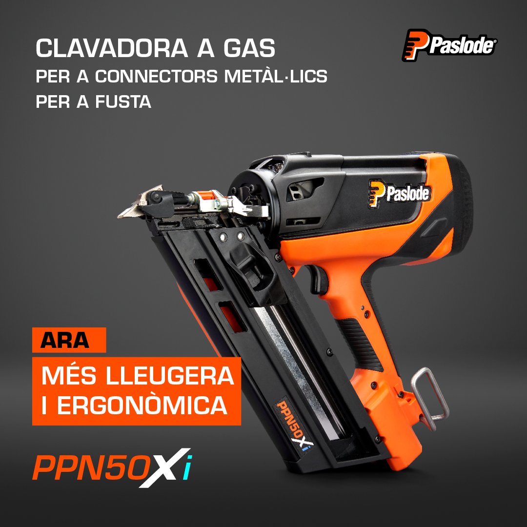 SPITAndorra's tweet photo. 👍La clavadora a gas PASLODE PPN50Xi és la solució perfecta per a fixar connectors metàl·lics de fusta.
 
Gamma de claus en tires de paper de 35 a 50 mm.
Clava amb precisió i rapidesa per a obtenir uns resultats professionals!

#NeverStopBuilding #Paslode #clavadora #fusta https://t.co/U2mKecj9mK