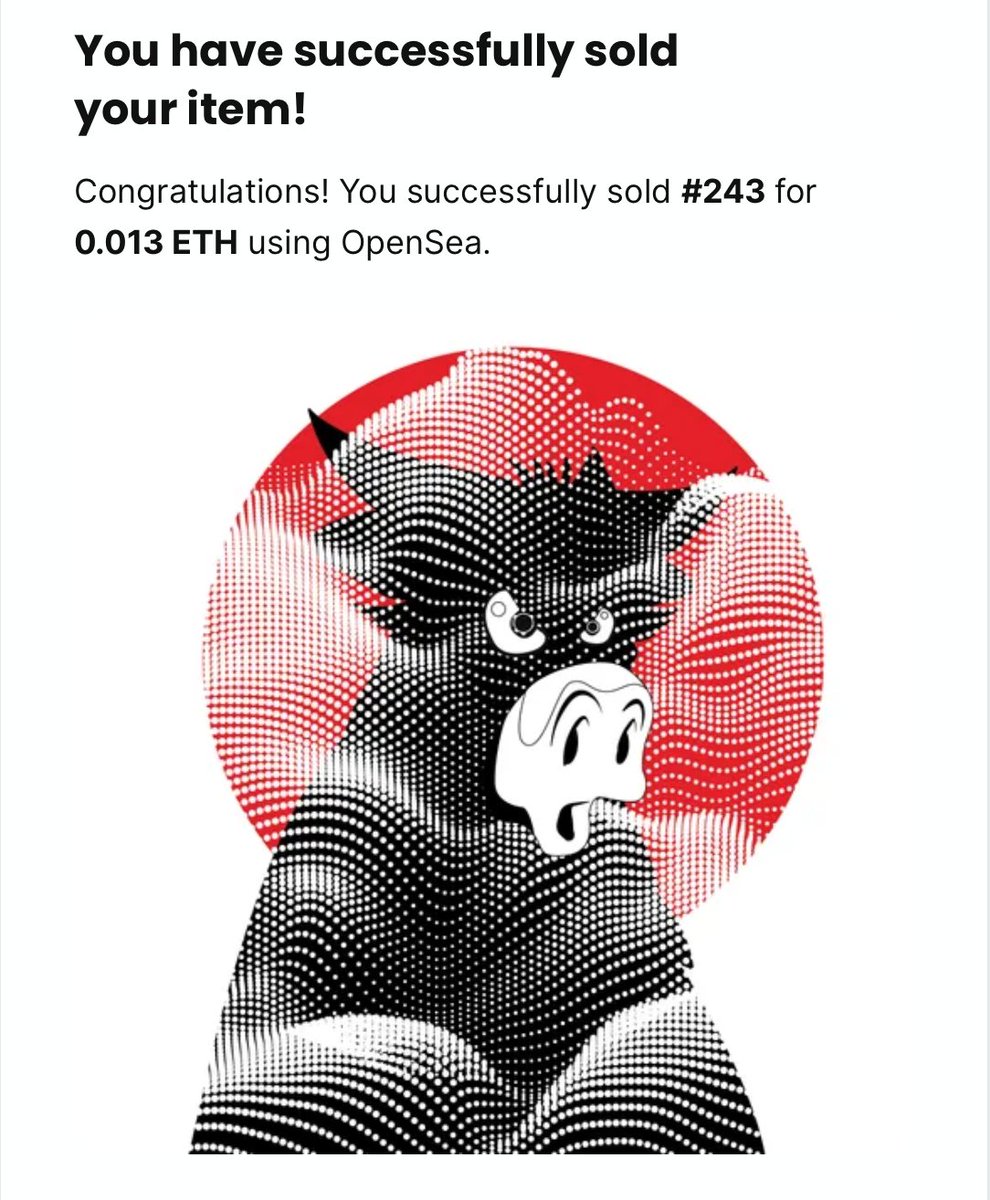 Sold 💕🌻
Thank you very much to <a href="/Antoni_Pon/">Angry_Bull</a> for his Amazing Collection of Bulls!! 🌈🥰
Check out his event!!
Thank you and congrats to the new owners <a href="/jtmcatpapa/">🍀JTMcat ฅಠдಠฅ l AKCB</a> 🌸💜💜
Beautiful purchase! 🥰

✨Follow and support these great artists and supporters!!✨

#NFTCommunity #NFTSales