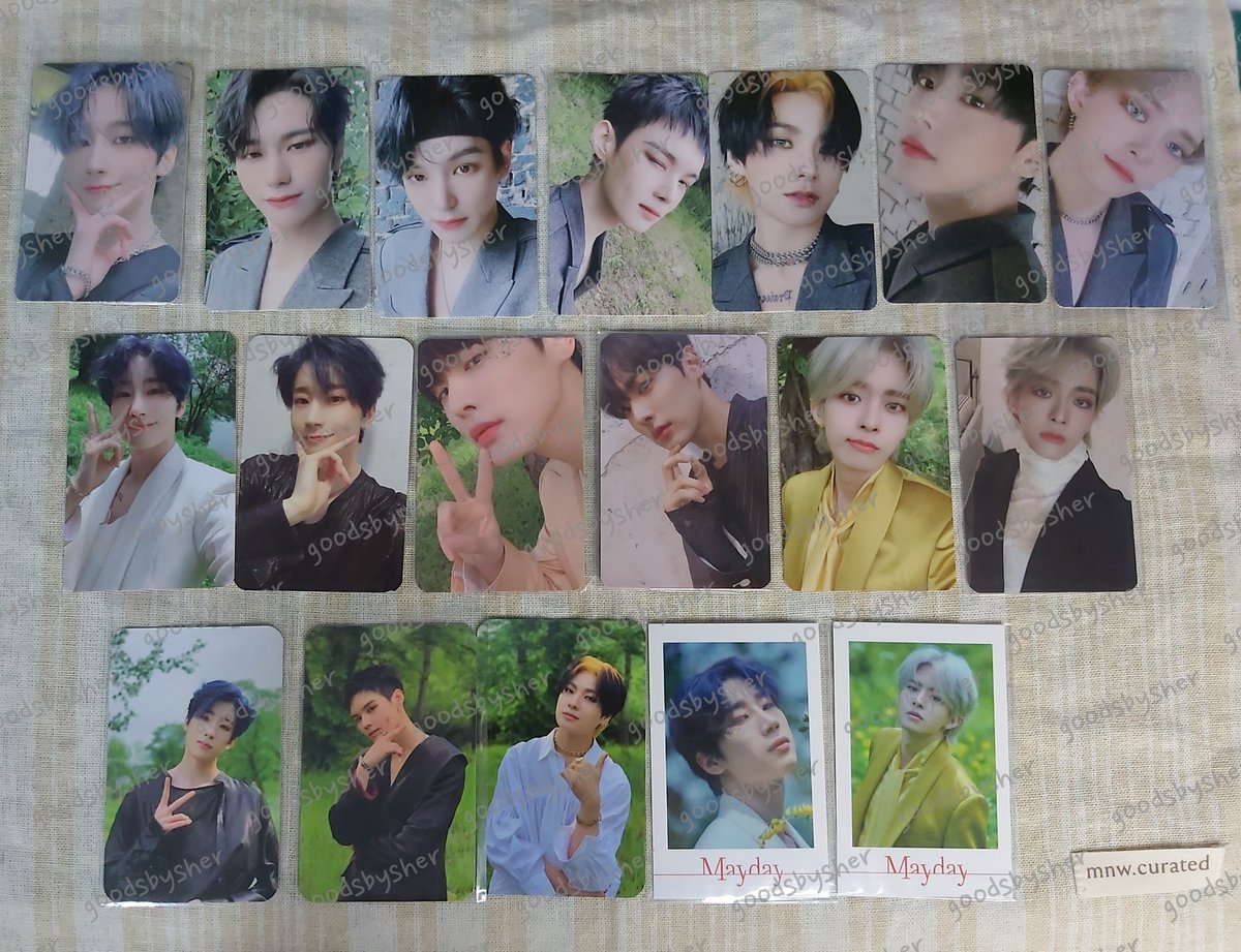 goodsbysher's tweet photo. help rt / wts 

victon mayday various pc

details : 
row 1 = mmt pob
row 2 = album photocard venez, maider
row 3 = fansign winner, soundwave pola

📍ready jkt, ina / shipping ww 
💖 accept shopee / paypal / bank trf

seungwoo, seungsik, chan, sejun, hanse, byungchan, subin https://t.co/fA6Zcedql1