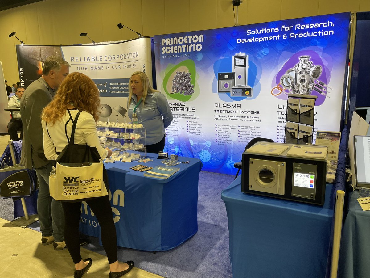 Need vacuum components for your research? Visit Princeton Scientific Corp at SCV Washington DC today, Booth 603 to learn about our UHV products, Sputtering Targets and Evaporation Materials. 
#ultrahighvacuum #uhvproducts #science #technology #plasma #SVC23