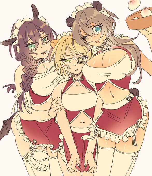 ねるまでがメイドの日や マヨイ+藍良+ニキ