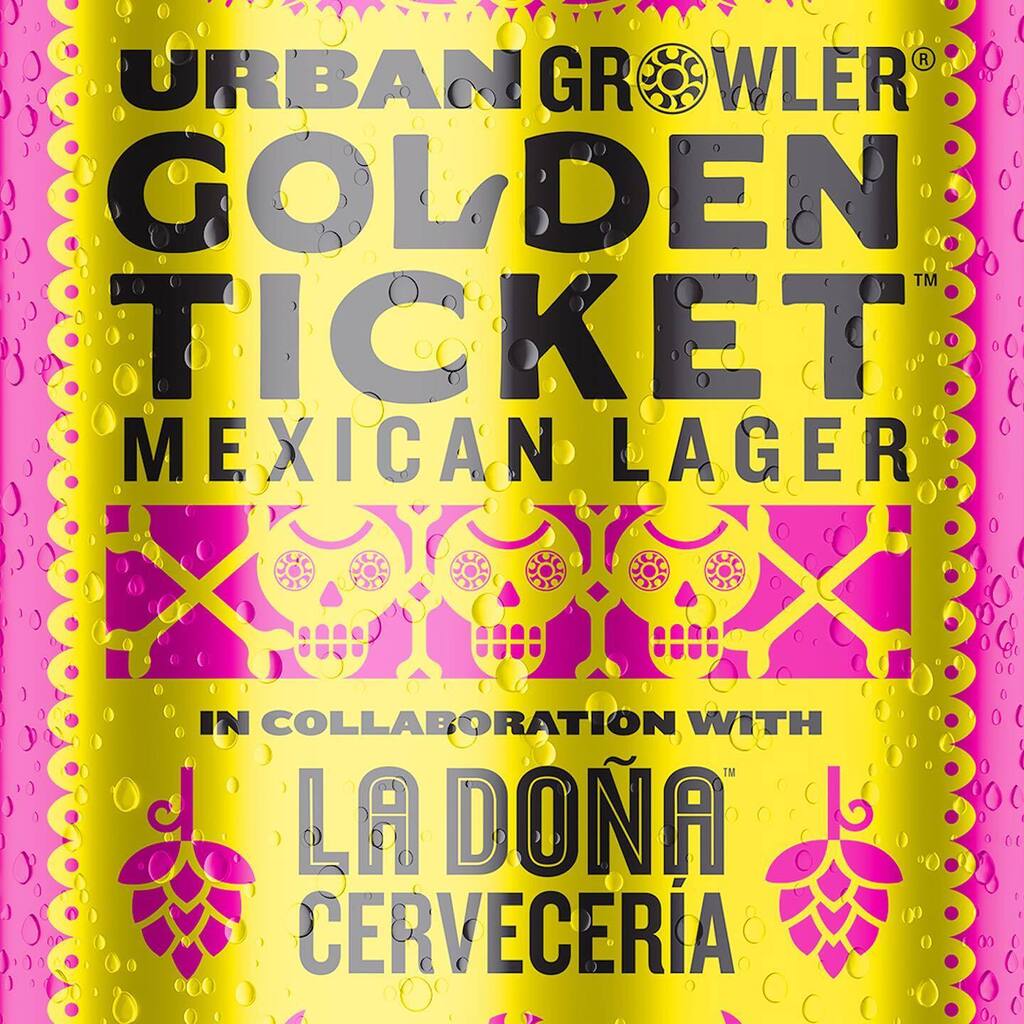 LetsMergeDotCom's tweet photo. #collab #beer #can #label #design for clients @urbangrowler and @ladonacerveza #goldenticket #beer4you https://t.co/noOaecFjm0 https://t.co/tM1ARI2g7a
