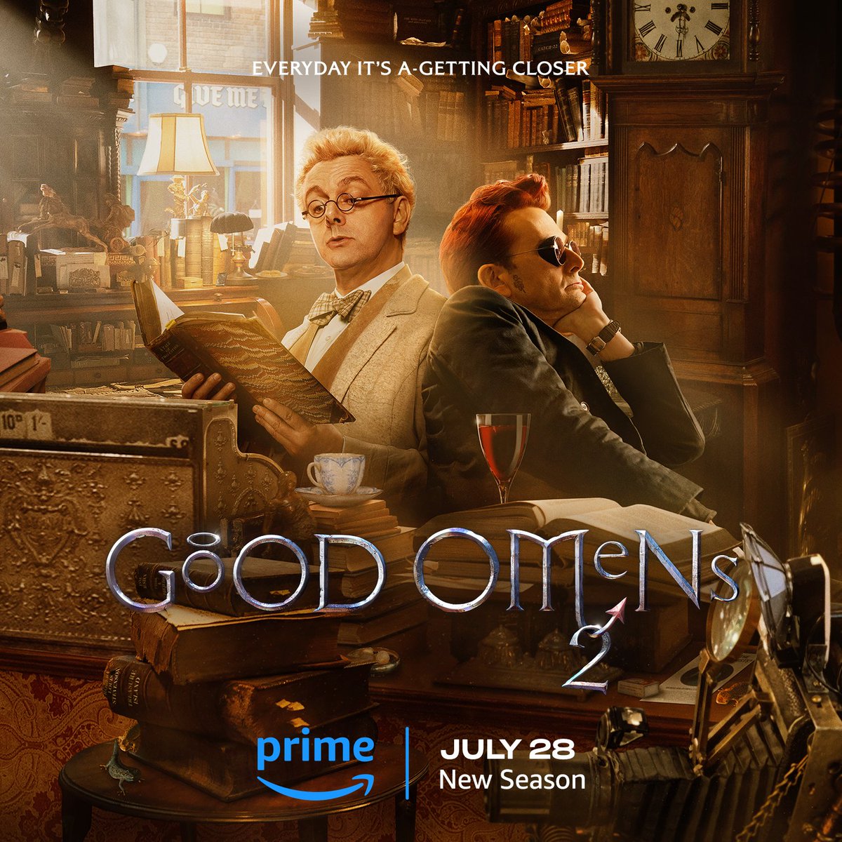 today is for the Good Omens fandom! 😇 Good Omens Season 2 is coming 28th July! 🍾
