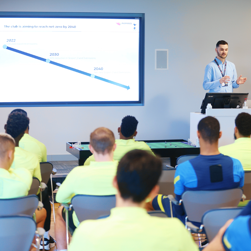 SpursOfficial's tweet photo. We are delighted to have been recognised as the Premier League’s greenest club for a fourth year running having topped the Sport Positive EPL table.
 
During the last 12 months, we became the first club to deliver sustainability training for all players. 

Read more ⤵️