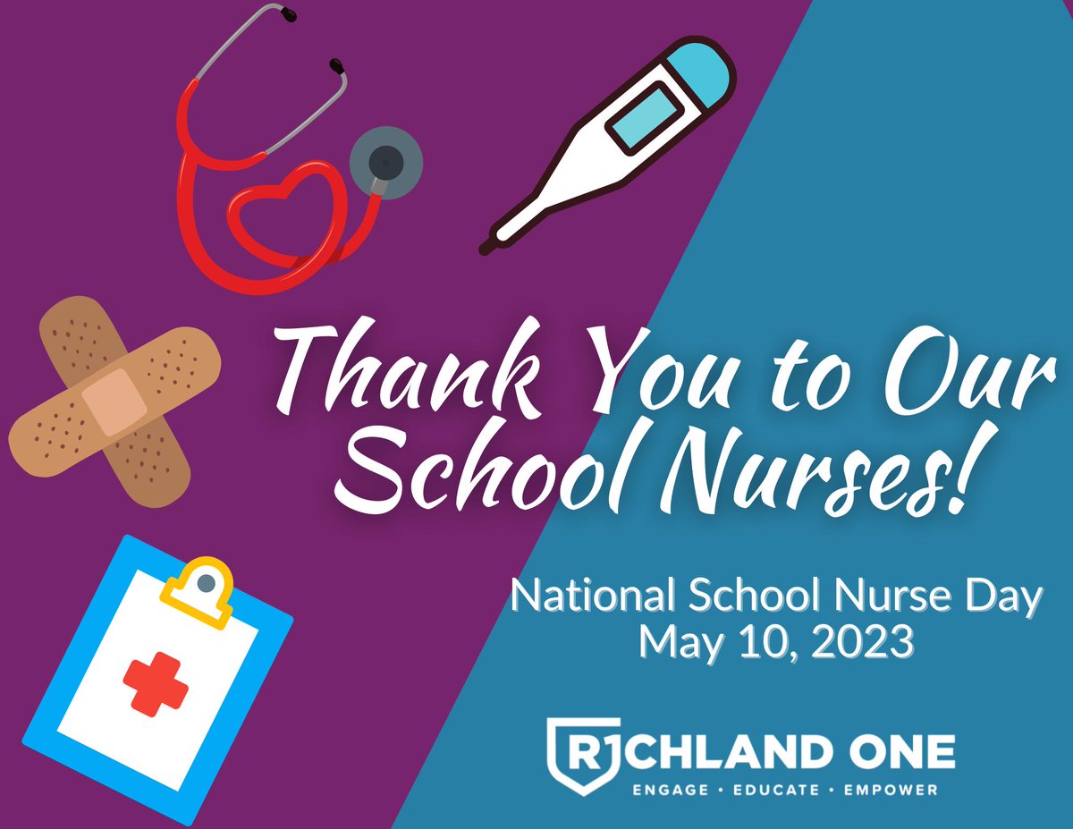 RichlandOne's tweet photo. Today is National School Nurse Day. Join us in thanking our Nursing Services coordinator, Nurse Eunice Jones, and all of our school nurses! #TeamOne #OneTeam https://t.co/Pts6UVLLAN