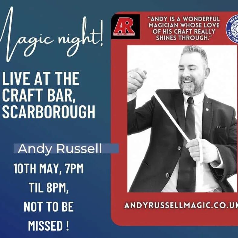 TheCraftBarUK's tweet photo. Also another treat for you tonight!

Magician 🎩  ANDYY RUSSELL IS BACK !!!! https://t.co/yH2wC2ZOtw https://t.co/a9L9gOeuCX
