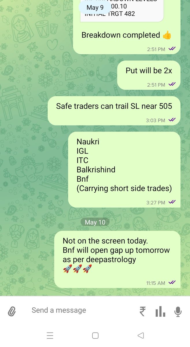 DEEPVIEWS7387's tweet photo. Bnf shorts booked 300++ points
& Carrying longs for tomorrow.
"Trade with deepastrology"
https://t.co/eoRyOMHk45 https://t.co/Wv1JsSgNPm