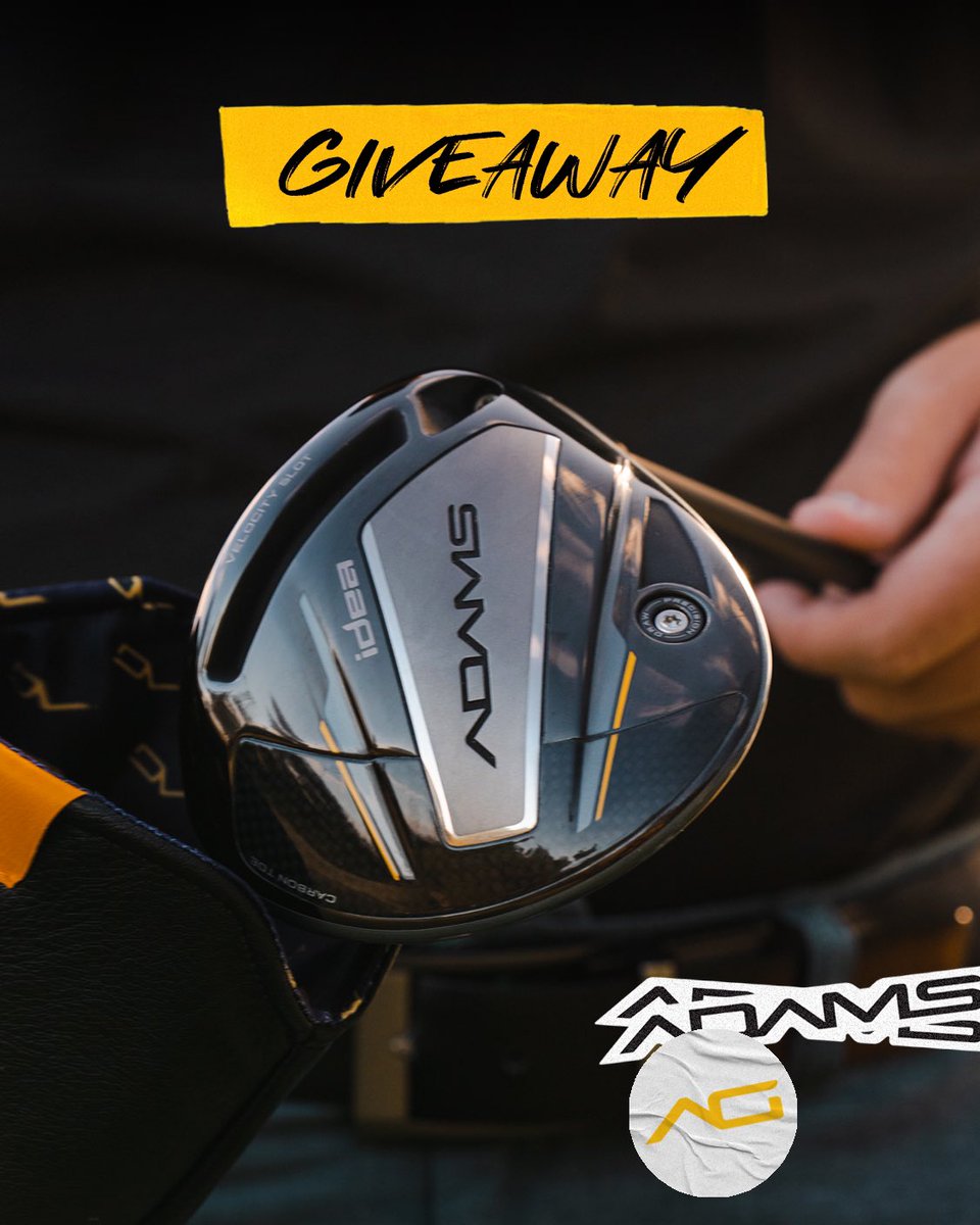 AdamsGolf's tweet photo. It's a #BuiltForPlay GIVEAWAY. 🎉 We're giving away FIVE Idea Drivers to five winners. To win:
 
- Follow @adamsgolf
- Quote Tweet this post, tag three friends, explain why you're Built For Play &amp; use #BuiltForPlayContest in a comment
 
Full Rules: https://t.co/EfPCWvGZ3M https://t.co/e5wo1ulJeV