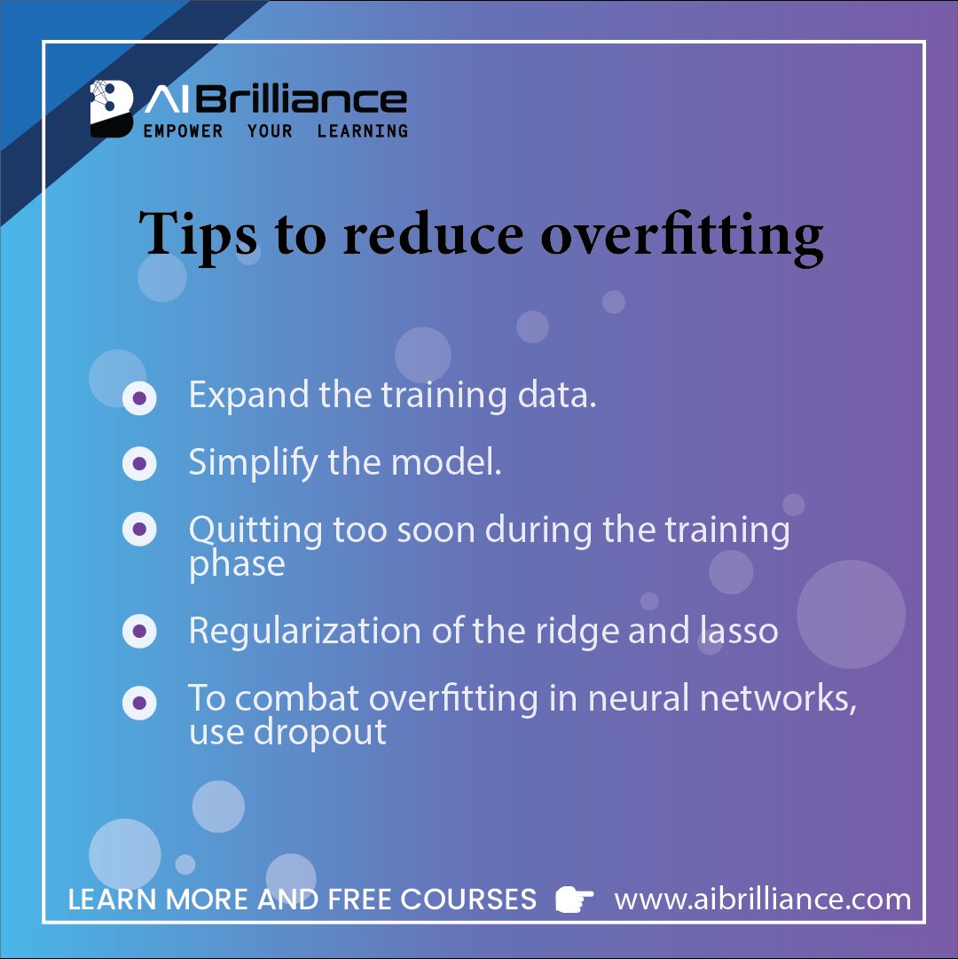 Tired of battling overfitting in your machine-learning models? 🤯 Fear not! 🛡 Here are some expert tips to help you reduce overfitting and enhance model performance. 💪✨

#machinelearning #overfitting #regularization #dataoptimization #datascience #ensemblelearning