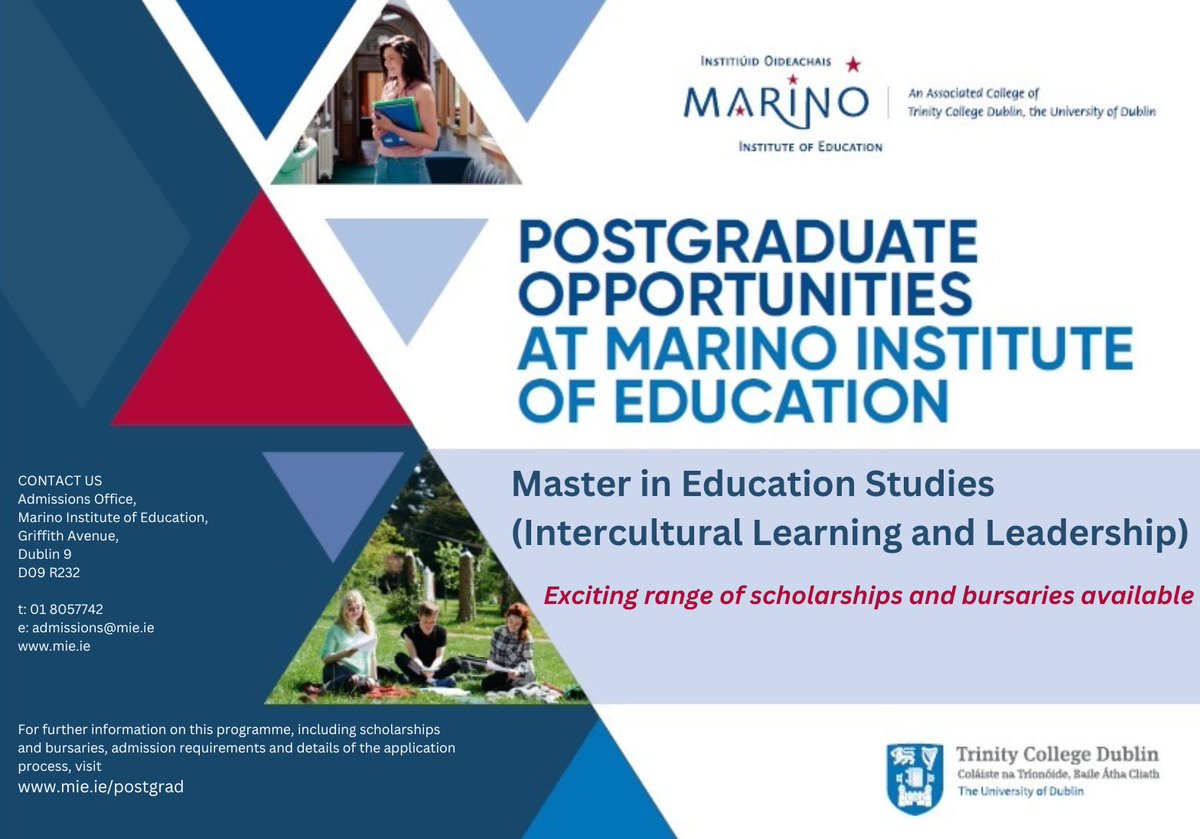 Educators, interested in learning more about teaching in a diverse and globalised world? Want to develop as an educational leader in Intercultural Education? Check out our Master Programme below. Please retweet #masters  mie.ie/en/study_with_…