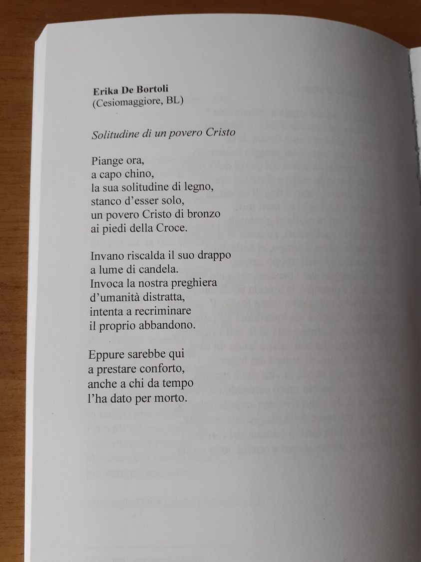 Piccole cose, ma che fanno sempre piacere.
La mia #poesia "Solitudine di un povero #Cristo" ha ricevuto una Menzione di Merito alla Prima Edizione del Concorso Nazionale di Poesia "Laudato sii, mio Signore!" di Francavilla Marittima (Provincia di #Cosenza).
