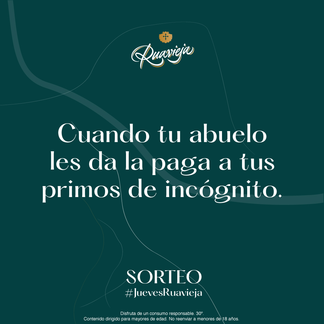Ruavieja's tweet photo. Y lo tierno que es creyéndose que no nos damos cuenta. 👴🏻❤️
 
✅ ¡Síguenos!
🔁 RT este post
@ Menciónanos junto a un amigo
 
¡Tienes hasta el 15 de mayo y nosotros 2 botellas de Hierbas o Crema! #JuevesRuavieja

BBLL 👉 https://t.co/DYLbWtaXE0 https://t.co/yqGp3VbGV0