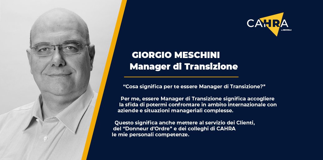 CAHRA_Simonelli's tweet photo. 💬 “Essere #ManagerdiTransizione significa potermi confrontare con aziende e #situazionimanagerialicomplesse. Questo significa mettere al servizio di Clienti, #DonneurdOrdre e colleghi le mie #competenze.”

#GiorgioMeschini, MT @CAHRA_Simonelli

Leggi qui: https://t.co/rspmlYOxXr https://t.co/LQeobzV87n