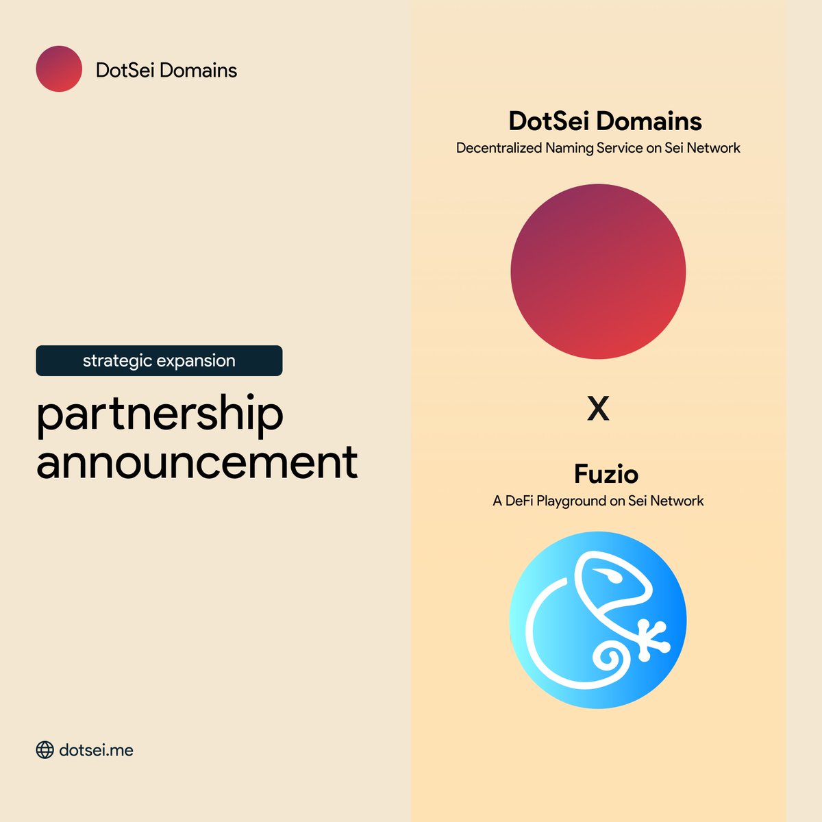 dotseidomains's tweet photo. ⚓️ Ahoy, mates! We're thrilled to announce a powerful partnership with @FuzioNetwork, the ultimate DeFi playground on @SeiNetwork 🚀🌊

🔗 Together, we're setting sail to unlock new horizons in the crypto seas, offering seamless integration of secure domain names with an unparalleled DeFi experience. ⛓️💡

💥 Join our forces as we revolutionize the Sei ecosystem