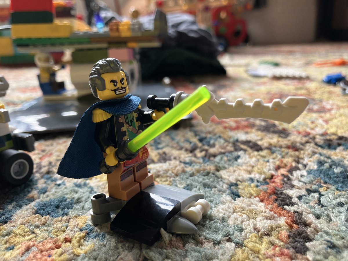 astrobas's tweet image. Improvised Obi-Wan Kenobi by our 5 year old. I’m guessing this took place between Episodes III and IV based on the moustache