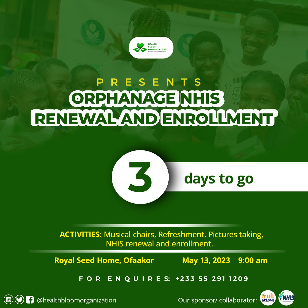 Health_Bloom212's tweet photo. Are you excited!!!!!!!! 🎉🔥🥳
The date is drawing near!!.
3 days to go!!!
#countdown #healthbloomorganization #orphansproject #3daystogo #sdg3 https://t.co/6Ib0KbKI7I