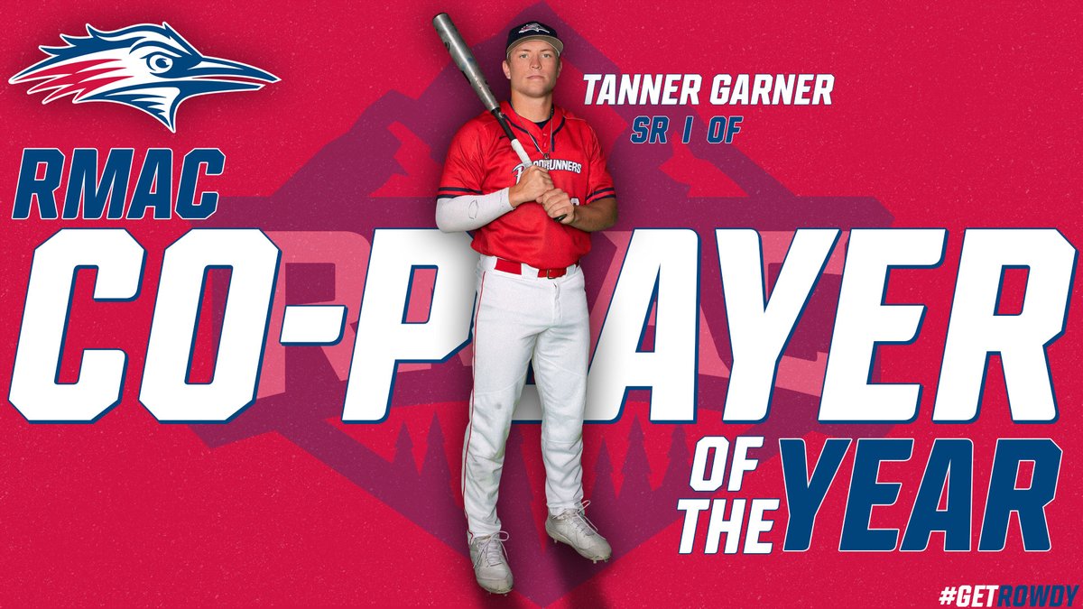 And finally, introducing this year's #RMACbsb Co-Player of the Year...@MSUDenverBSB's Tanner Garner! 🏆

Well done on an incredible year, Tanner! We're so glad you're on our side, Roadrunner red looks good on you 😎💪😤

#GetRowdy🔴🔵