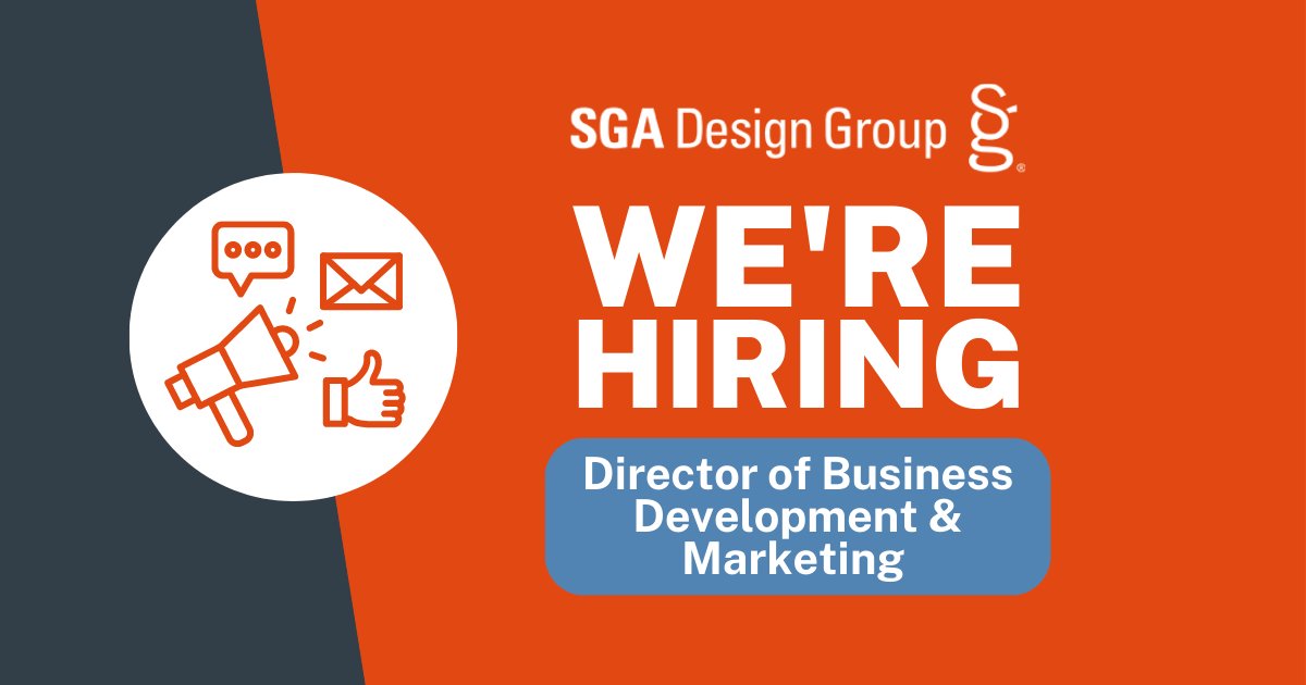 SGA Design Group is looking for amazing team members to join our thriving business. If you're interested in the Director of Business Development &amp; Marketing role or any other open position, don't hesitate to apply today! loom.ly/pj8xO3k