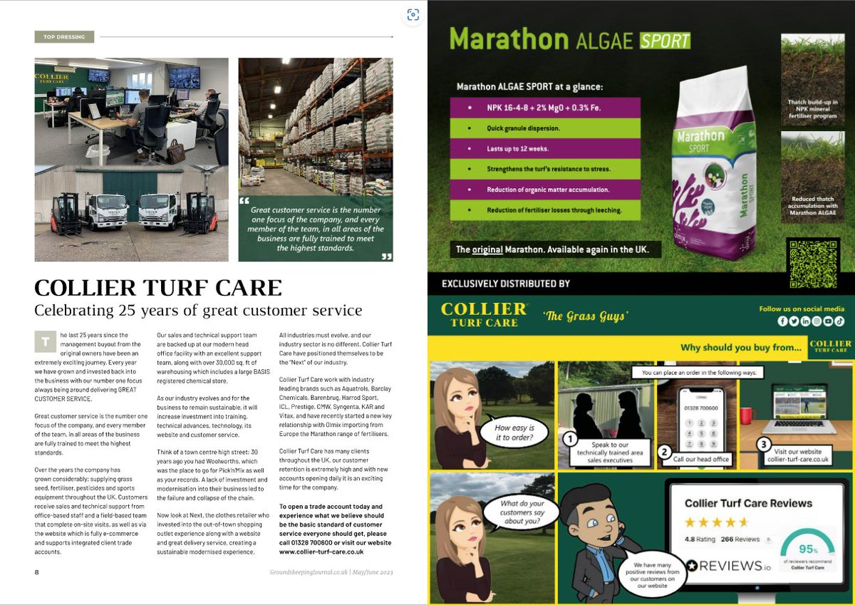 Check out our latest editorial and advert in May/June's edition of @gkj_mag! 

📖 Page 8 - 9

#25years #greatcustomerservice #thegrassguys #golf #grass