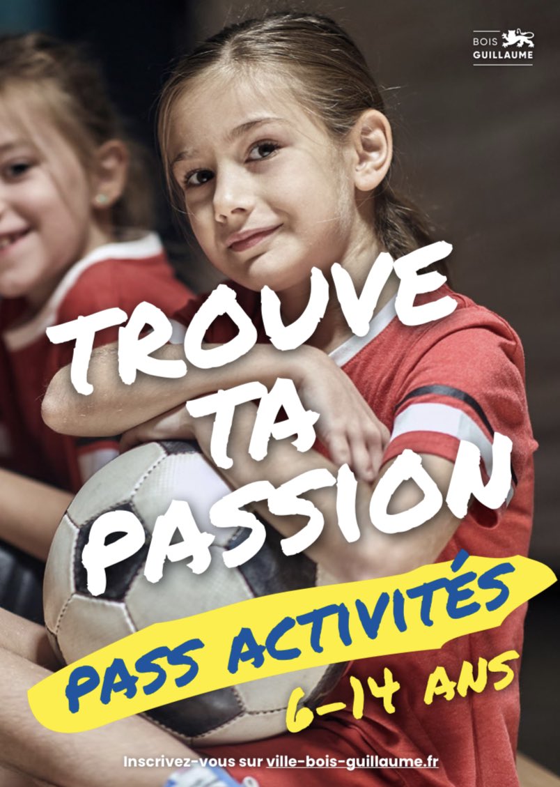 La ville relance le "Pass Activités" en 2023 et offre une participation pouvant aller de 20 à 140 € pour chaque jeune Bois-Guillaumais souhaitant s’inscrire à une activité proposée par une asso de la commune.
Retrouvez toutes les infos sur notre site ville-bois-guillaume.fr/17133-2/