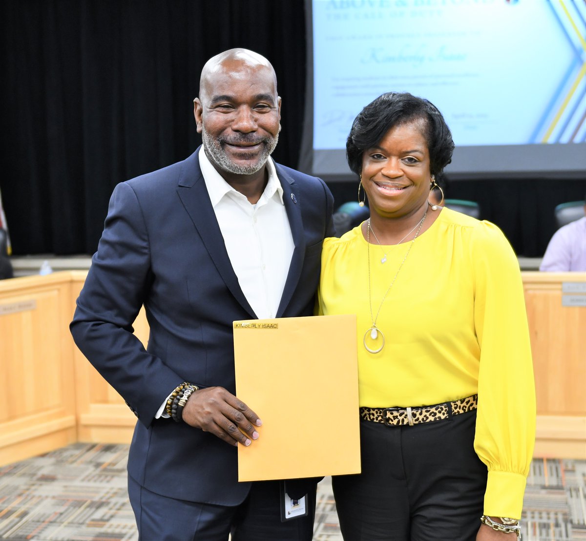 Congrats to Kimberly Isaac, <a href="/WestEndAcadBham/">West End Academy</a> teacher for going Above and Beyond the Call of Duty.  Her nominator said: "Mrs. Isaac is very dedicated, sets very high standards for her students, and instills confidence to reach their goals.  #BCSstrong #SuccessStartsHere