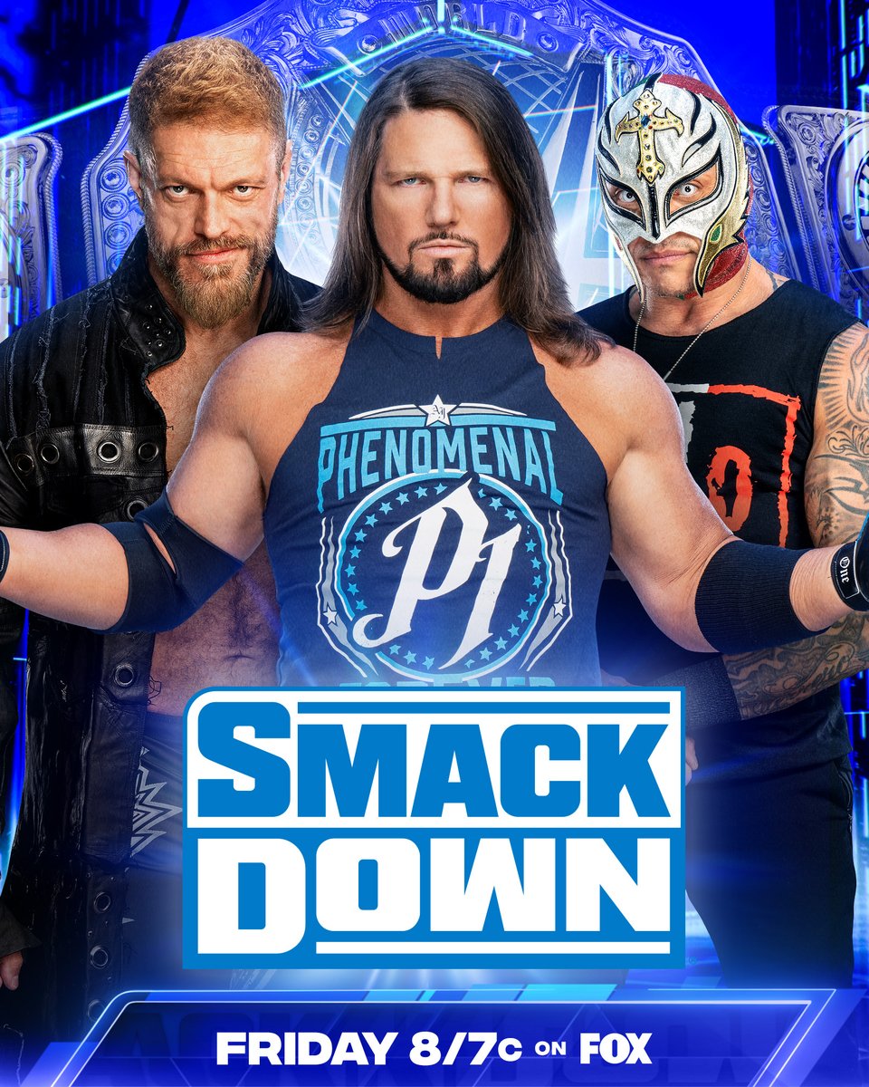 WWE's tweet photo. THIS FRIDAY on #SmackDown 
The blue brand side of the World Heavyweight Championship Tournament!

Pick your winning combo ⤵️ https://t.co/vBRFPVwKce