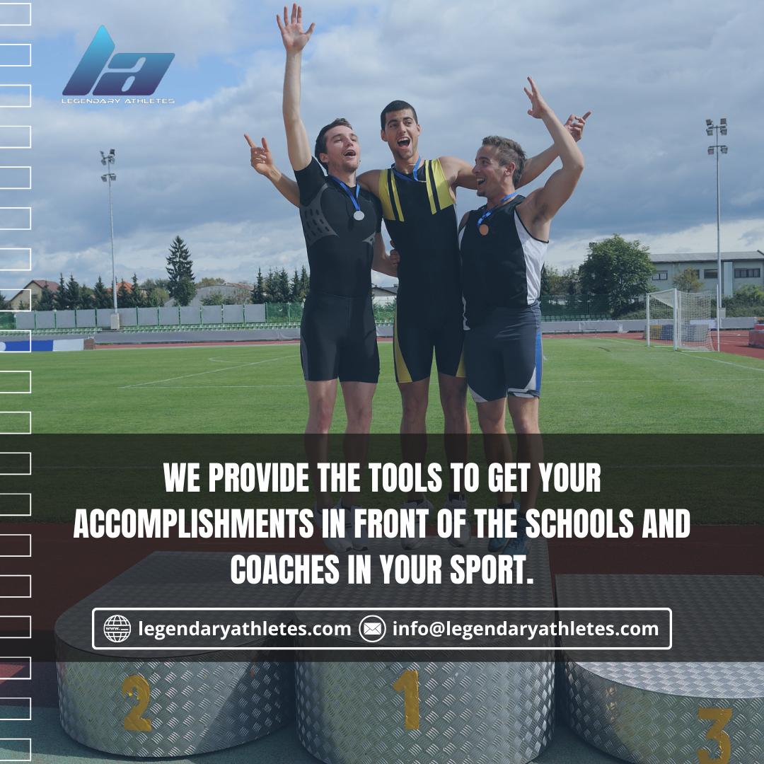 LegendaryAth's tweet image. #MaximizeExposure 🌟📈 

Get noticed by top schools and coaches in your sport with our powerful tools for showcasing your accomplishments.