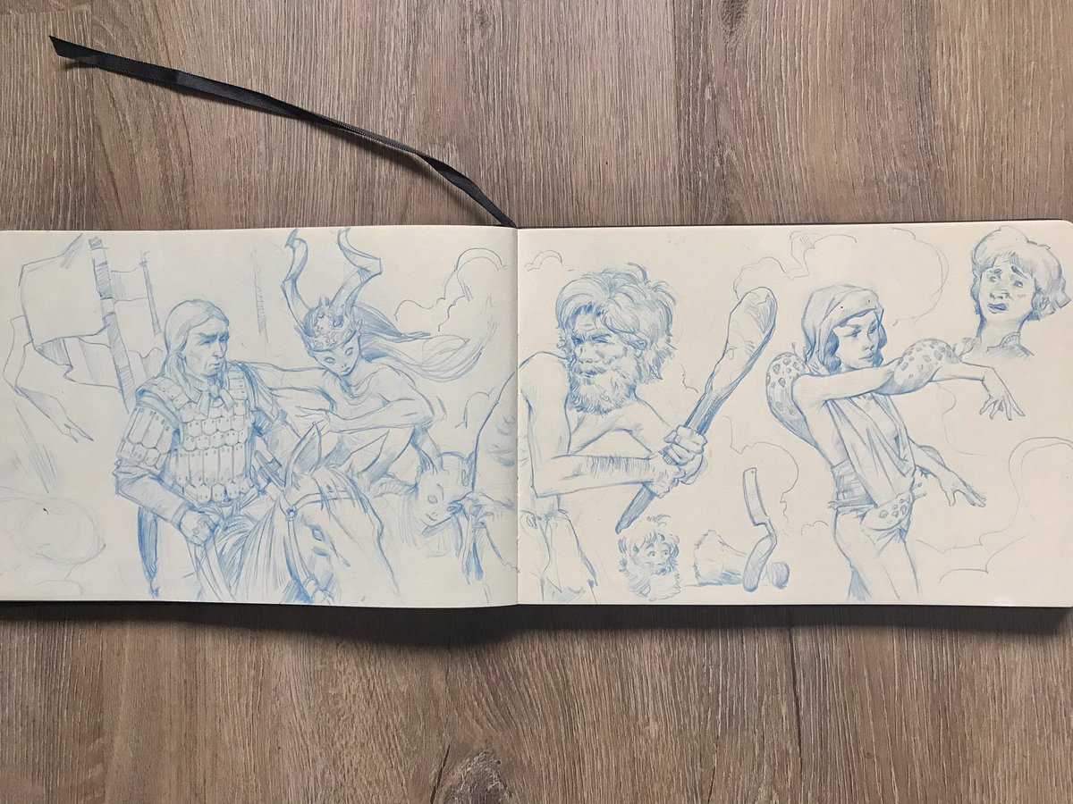 KlausPillon's tweet photo. New batch of sketches after missing a couple of days for #maysketchaday a double page of nonsense! https://t.co/3LyotAvUAF
